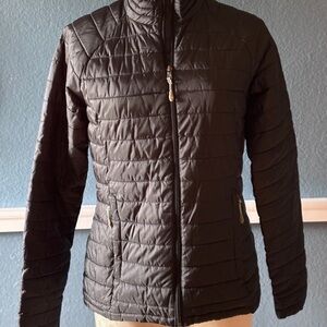 Women's Tek Gear Black/Grey Puffer Jacket in Small